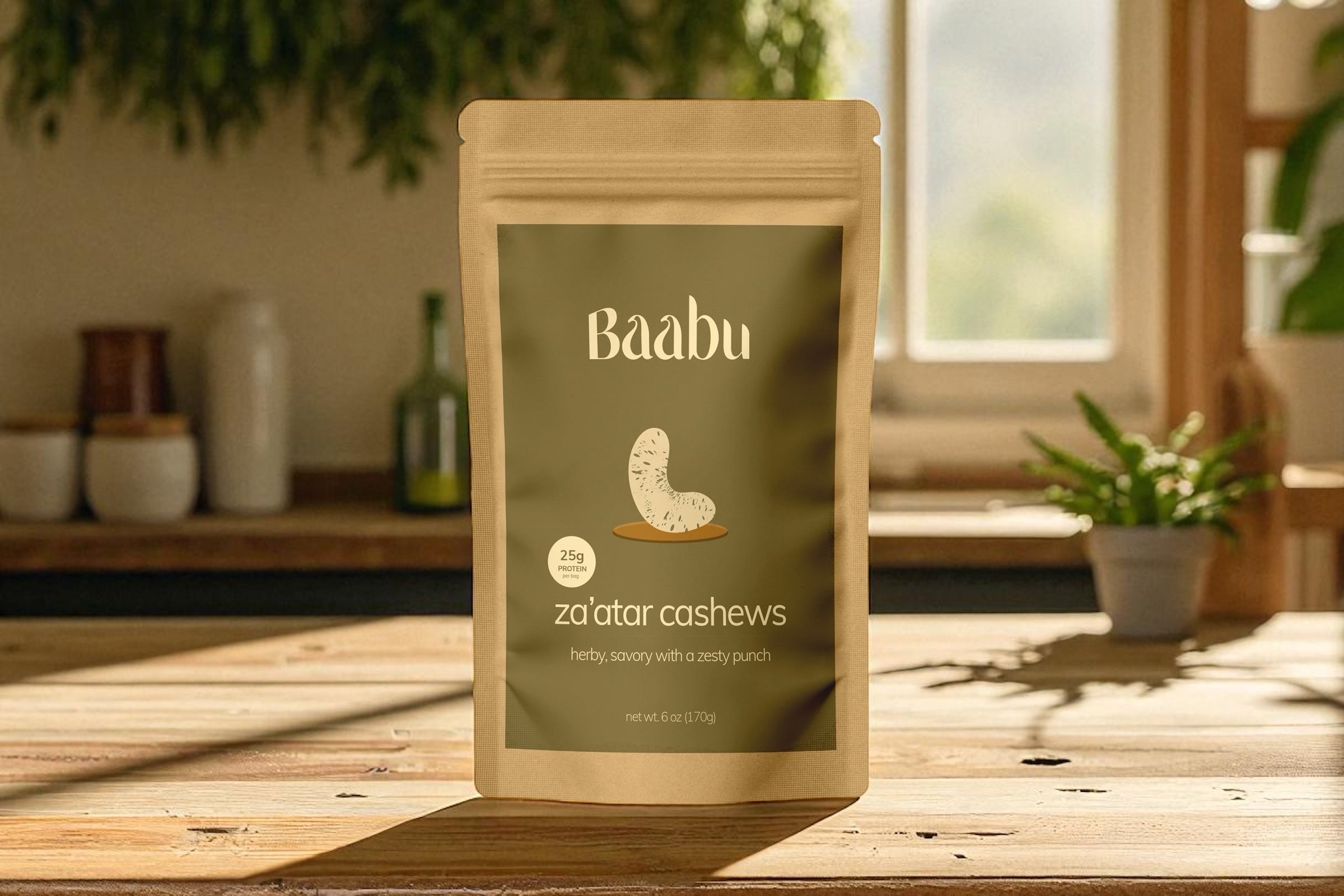 Za'atar Cashews 🌿 (Organic - 6oz)