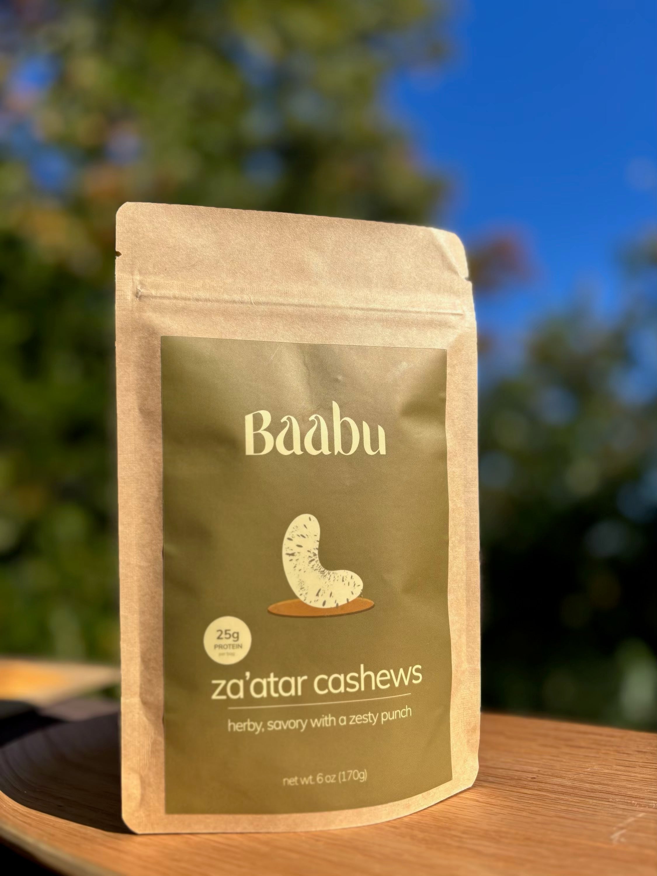 Za'atar Cashews 🌿 (Organic - 6oz)