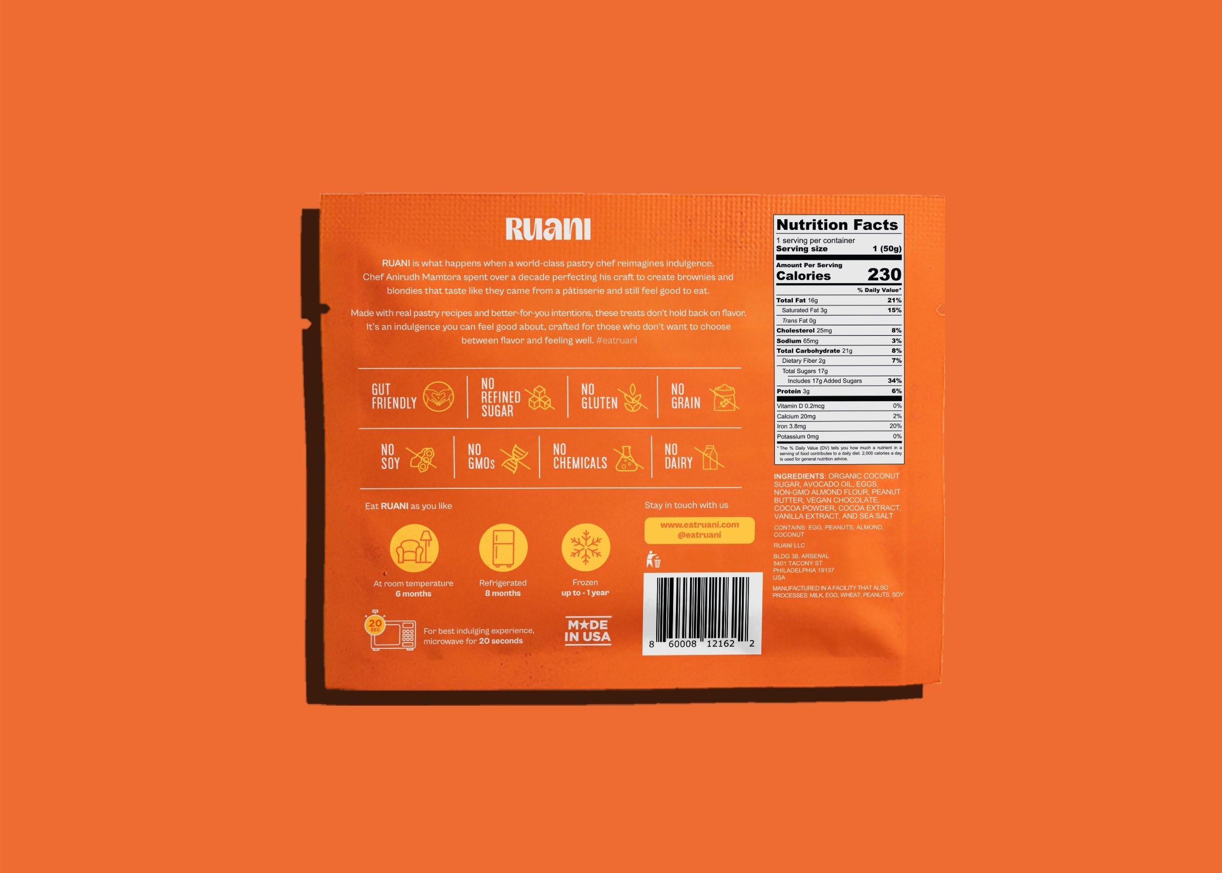 6 pack Delightful Peanut Butter Brownie